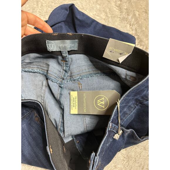 New NYDJ Jeans Women's 14 P High Rise Major Wide Leg Capri Serendipit - Picture 7 of 8